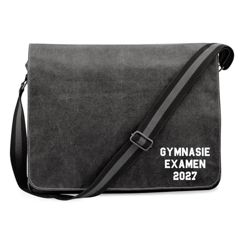 Huuraa Crossbody Bag Gymnasieexamen 2027 Abschluss Schweden Geschenk 14 Liter Black Canvas Gymnasieexamen 2027 Accessoire von Huuraa