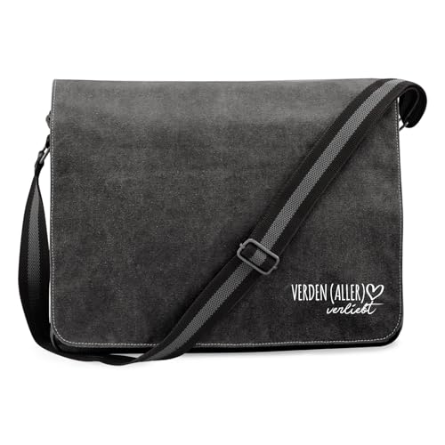 Huuraa Crossbody Bag Mechernich verliebt Geschenk 14 Liter Black Canvas Mechernich Accessoire von Huuraa