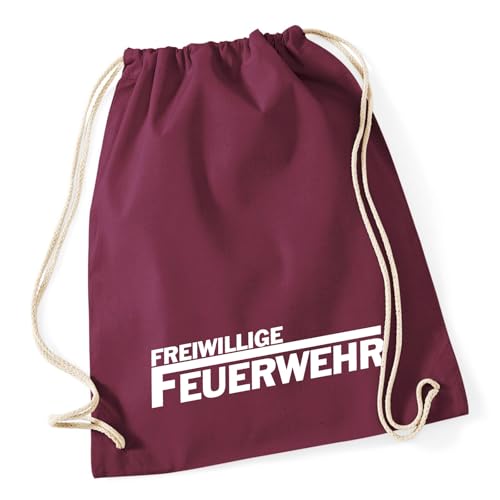 Huuraa Sporttasche Freiwillige Feuerwehr Geschenk 12 Liter Burgundy Baumwolle Freiwillige Feuerwehr Überraschung von Huuraa
