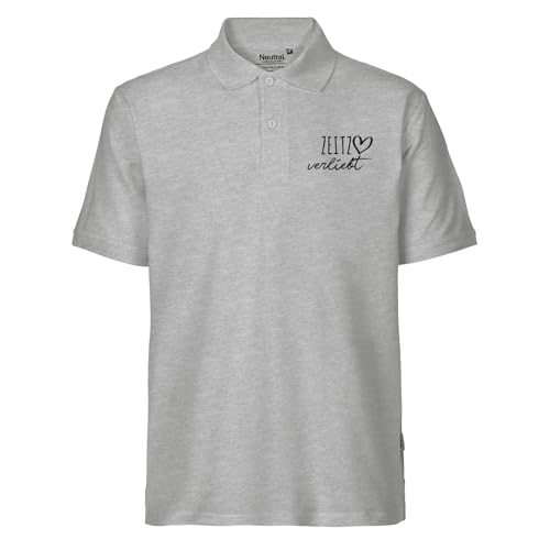 Huuraa Mens Poloshirt Hattersheim am Main verliebt Geschenk Größe XL Sport Grey Bio Baumwolle Fairtrade Hattersheim am Main Präsent von Huuraa