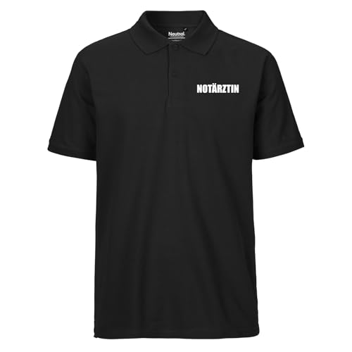 Huuraa Herren Polo Shirt Notärztin Schriftzug Geschenk Größe S Black Bio Baumwolle Fairtrade Notärztin Mode Huuraa Herren Polo Shirt Notärztin Schriftzug Geschenk Größe S Black Bio Baumwolle Fairtrade Notärztin Mode von Huuraa