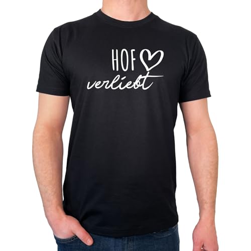 Huuraa Herren T-Shirt Hof verliebt Geschenk Größe S Black Bio Baumwolle Fairtrade Hof Mode von Huuraa