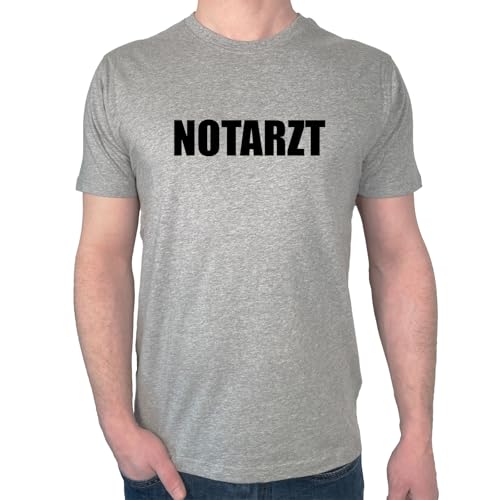 Huuraa Männershirt Notarzt Schriftzug Geschenk Größe M Sport Grey Bio Baumwolle Fairtrade Notarzt Überraschung Huuraa Männershirt Notarzt Schriftzug Geschenk Größe M Sport Grey Bio Baumwolle Fairtrade Notarzt Überraschung von Huuraa
