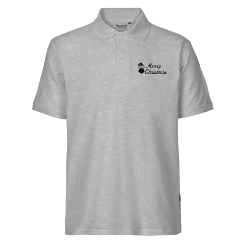 Huuraa Männer Oberteil Ho Ho Ho Santa Merry Christmas Geschenk Größe 3XL Sport Grey Bio Baumwolle Fairtrade Ho Ho Ho Santa Mitbringsel von Huuraa