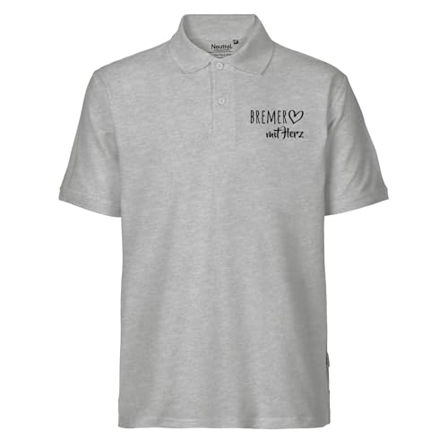 Huuraa Männer Poloshirt Bremer mit Herz Geschenk Größe L Sport Grey Bio Baumwolle Fairtrade Bremer Mode Huuraa Männer Poloshirt Bremer mit Herz Geschenk Größe L Sport Grey Bio Baumwolle Fairtrade Bremer Mode von Huuraa