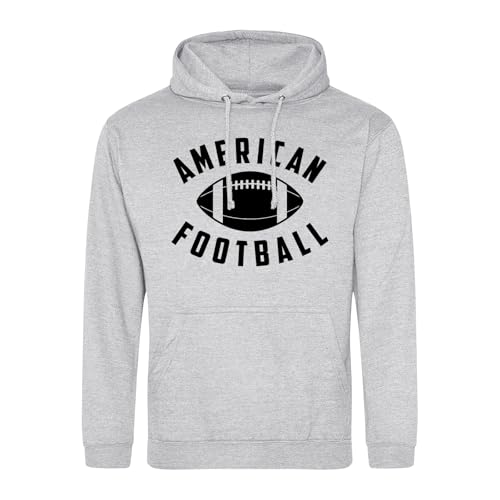 Huuraa Männer und Frauen Sweatshirt American Football Ball Geschenk Größe 3XL Heather Grey Vegan American Football Mitbringsel von Huuraa