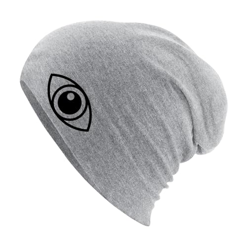 Huuraa Mütze Auge Eye Geschenk Heather Grey Auge Accessoire von Huuraa