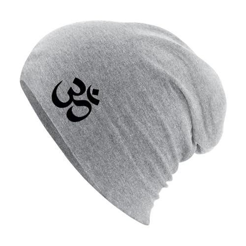 Huuraa Mütze Yoga Zeichen Geschenk Heather Grey Om Accessoire von Huuraa
