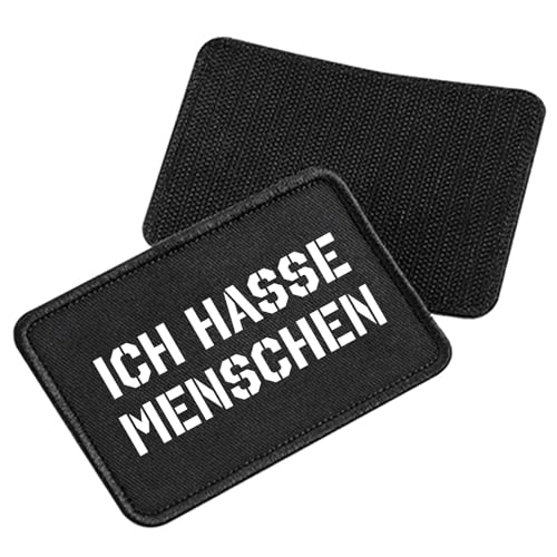 Huuraa Patch Ich Hasse Menschen Geschenk Black für Mütze Ich Hasse Menschen Präsent von Huuraa