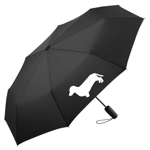 Huuraa Regenschirm Dackel Silhouette Geschenk 98cm Schwarz Sturmfest Taschenschirm Dackel Geschenkidee Huuraa Regenschirm Dackel Silhouette Geschenk 98cm Schwarz Sturmfest Taschenschirm Dackel Geschenkidee von Huuraa