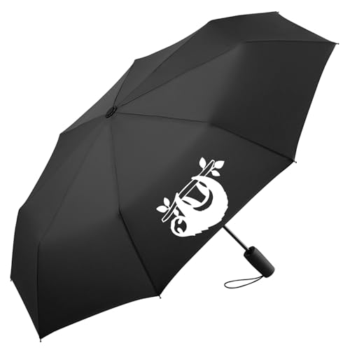 Huuraa Regenschirm Faultier Silhouette Geschenk 98cm Schwarz Sturmfest Taschenschirm Faultier Geschenkidee von Huuraa