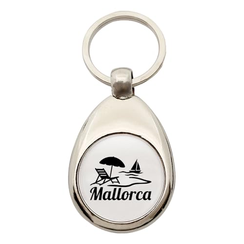 Huuraa Schlüsselanhänger Mallorca Spanien Geschenk Metall Einkaufswagenchip Mallorca Geschenkidee von Huuraa