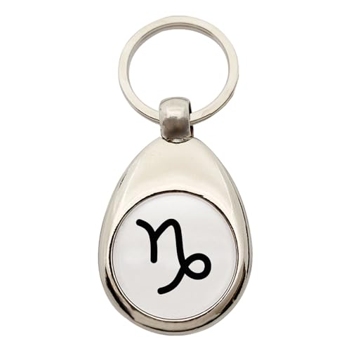 Huuraa Schlüsselanhänger Steinbock Sternzeichen Zeichen Geschenk Metall Einkaufswagenchip Steinbock Geschenkidee von Huuraa
