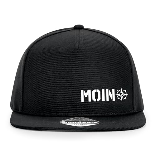Huuraa Snapback Cappy Moin Kompass Geschenk Black Moin Kompass Mode von Huuraa