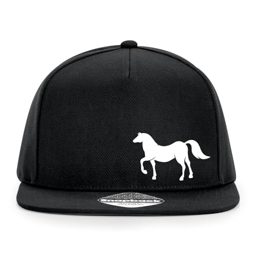 Huuraa Snapback Cappy Pferd Silhouette Geschenk Black Pferd Mode von Huuraa