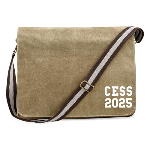 Huuraa Umhängetasche CESS 2025 Abschluss Belgien (frz.) Geschenk 14 Liter Sahara Canvas CESS 2025 Geschenkidee von Huuraa