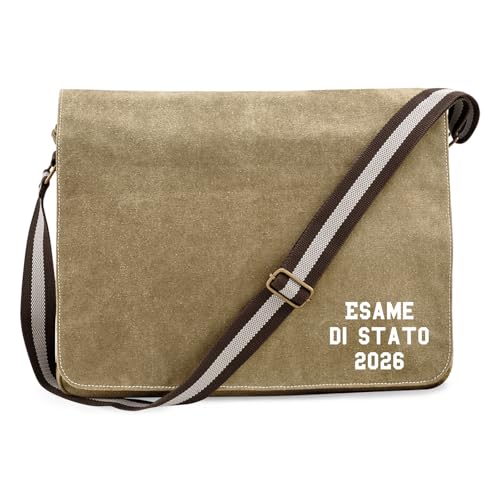 Huuraa Umhängetasche Esame di Stato 2026 Abschluss Italien Geschenk 14 Liter Sahara Canvas Esame di Stato 2026 Geschenkidee von Huuraa