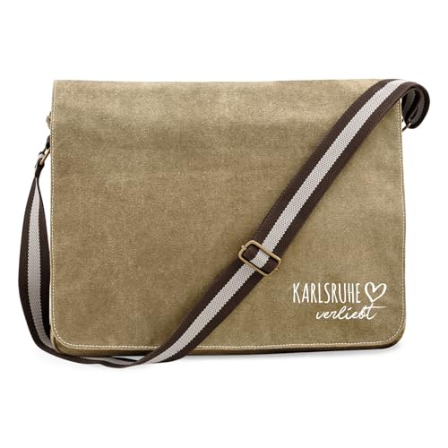 Huuraa Umhängetasche Karlsruhe verliebt Geschenk 14 Liter Sahara Canvas Karlsruhe Geschenkidee Huuraa Umhängetasche Karlsruhe verliebt Geschenk 14 Liter Sahara Canvas Karlsruhe Geschenkidee von Huuraa