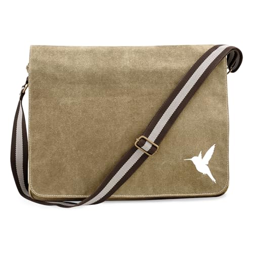 Huuraa Umhängetasche Kolibri Silhouette Geschenk 14 Liter Sahara Canvas Kolibri Geschenkidee von Huuraa