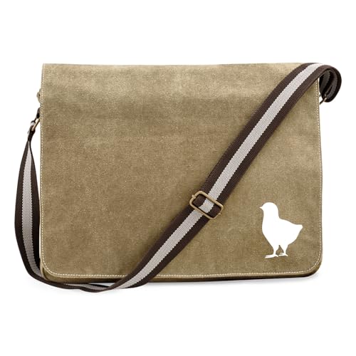 Huuraa Umhängetasche Küken Silhouette Geschenk 14 Liter Sahara Canvas Küken Geschenkidee von Huuraa