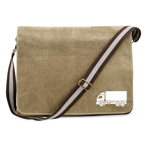Huuraa Umhängetasche LKW Lastkraftwagen Geschenk 14 Liter Sahara Canvas LKW Geschenkidee von Huuraa