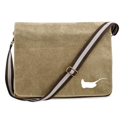 Huuraa Umhängetasche Rochen Silhouette Geschenk 14 Liter Sahara Canvas Rochen Geschenkidee von Huuraa