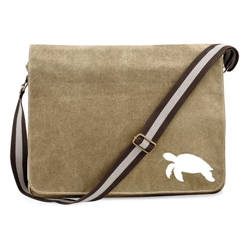 Huuraa Umhängetasche Schildkröte Silhouette Geschenk 14 Liter Sahara Canvas Schildkröte Geschenkidee von Huuraa