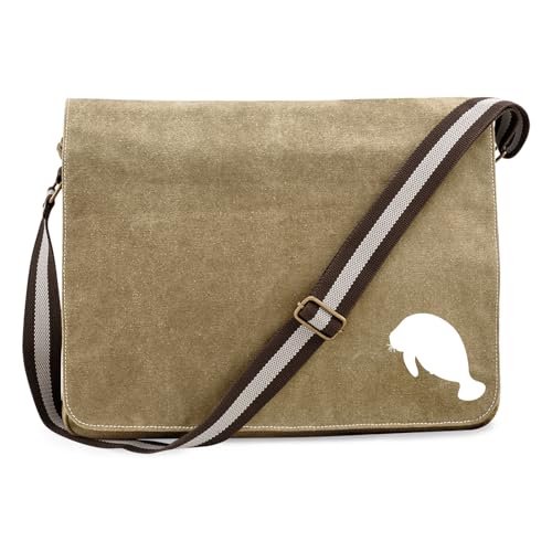 Huuraa Umhängetasche Seekuh Silhouette Geschenk 14 Liter Sahara Canvas Seekuh Geschenkidee von Huuraa