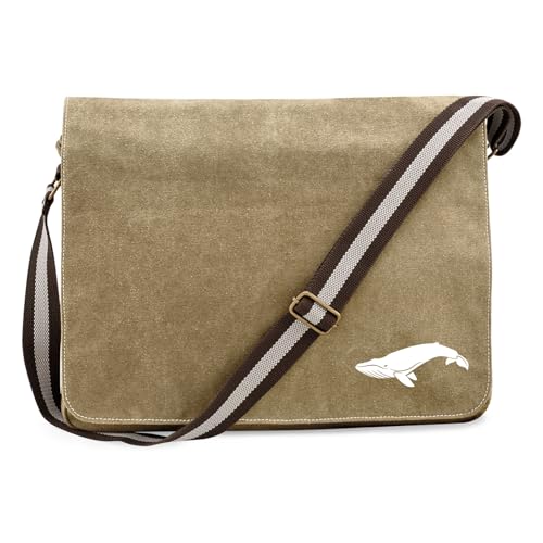 Huuraa Umhängetasche Wal Silhouette Geschenk 14 Liter Sahara Canvas Wal Geschenkidee von Huuraa