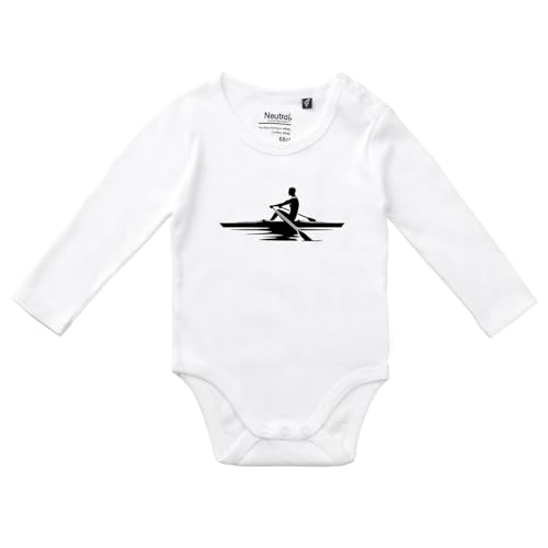 Huuraa Unisex Babystrampler Rudern Rowing Geschenk Größe 80 White Bio Baumwolle Fairtrade Rudern Überraschung von Huuraa