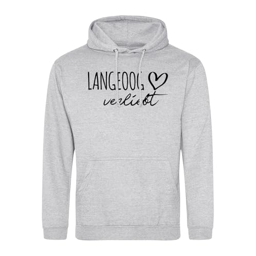 Huuraa Sweater Langeoog verliebt Geschenk Größe M Heather Grey Vegan Langeoog Überraschung von Huuraa