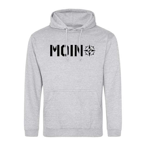 Huuraa Sweater Moin Kompass Geschenk Größe M Heather Grey Vegan Moin Kompass Überraschung von Huuraa