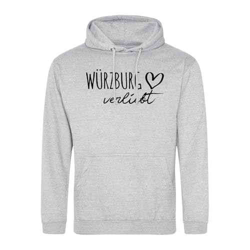 Huuraa Männer und Frauen Sweatshirt Würzburg verliebt Geschenk Größe 3XL Heather Grey Vegan Würzburg Mitbringsel von Huuraa