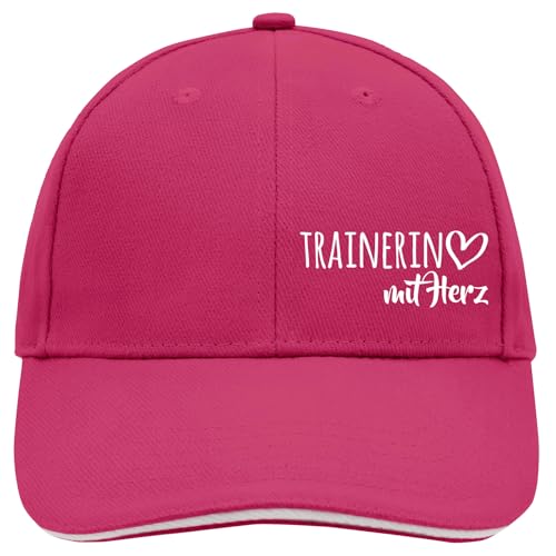 Huuraa Unisex Kappe Trainerin mit Herz Geschenk Pink/White Trainerin Mitbringsel von Huuraa