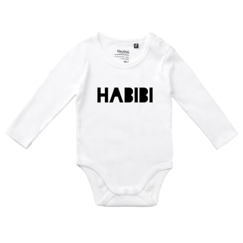 Huuraa Unisex Strampler Habibi Schatz Freund Geschenk Größe 68 White Bio Baumwolle Fairtrade Habibi Souvenir von Huuraa