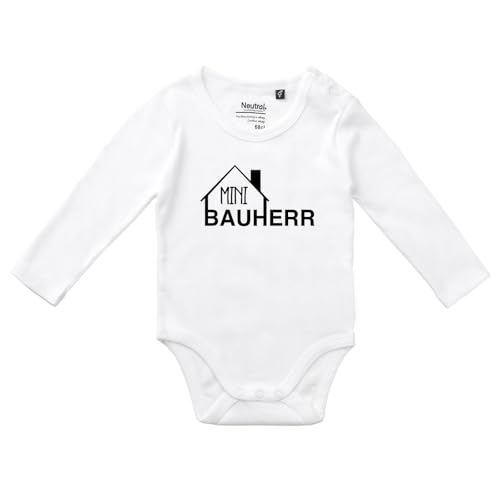 Huuraa Unisex Strampler Mini Bauherr Geschenk Größe 68 White Bio Baumwolle Fairtrade Mini Bauherr Souvenir von Huuraa