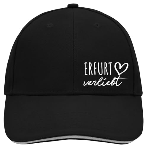 Huuraa Cappy Mütze Erfurt verliebt Geschenk Black/Light Grey Erfurt Präsent von Huuraa