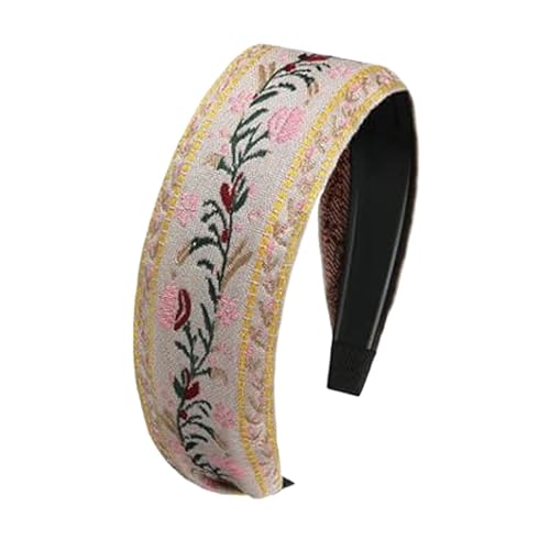 Damen-Stirnbänder, florale bestickte Haarbänder, 4,8 cm, Vintage-Stil, ethnischer Stil, bequeme Passform, vielseitiges Design, perfektes Haar-Accessoire für alle Frisuren Damen-Stirnbänder, florale bestickte Haarbänder, 4,8 cm, Vintage-Stil, ethnischer Stil, bequeme Passform, vielseitiges Design, perfektes Haar-Accessoire für alle Frisuren von Huvqianu