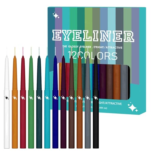 Eyeliner-Stifte,Pearl Eyeliner - 12 Farben Lidschattenstifte | Wasserfeste Eyeliner, langanhaltende Augenfarben, Make-up-Farben, professionelles Augen-Make-up-Set Eyeliner-Stifte,Pearl Eyeliner - 12 Farben Lidschattenstifte | Wasserfeste Eyeliner, langanhaltende Augenfarben, Make-up-Farben, professionelles Augen-Make-up-Set von Huvqianu