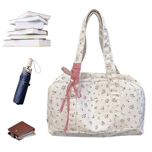 Floral Duffle Bag, Large-Capacity Flower Tote Bag, 11.81 Inch Stylish Design with Bow Accent, Spacious Storage, Waterproof Shoulder Purse for Travel and Beach Use Floral Duffle Bag, Large-Capacity Flower Tote Bag, 11.81 Inch Stylish Design with Bow Accent, Spacious Storage, Waterproof Shoulder Purse for Travel and Beach Use von Huvqianu