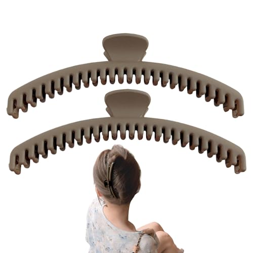 Haarklammern | 2 Stück mattierte Haarspangen Kleine Krallen | Frauen Styling Zubehör Slim Bun Pins Banane Haarnadeln für Gerade von Huvqianu