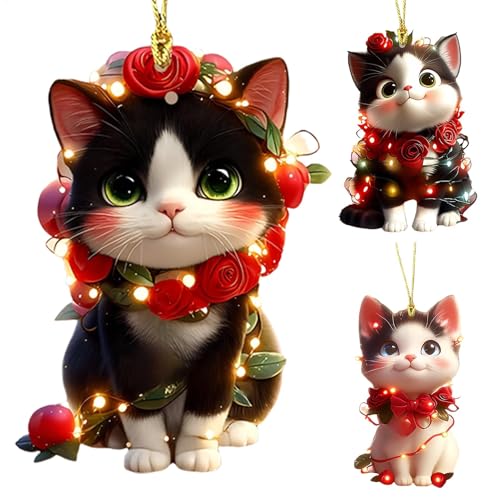 Handgefertigter Kätzchen-Anhänger, Katzen-Anhänger mit Blumen-Design, Tierliebhaber-Anhänger, Kätzchen-Anhänger mit Blume, Katzen-Schmuck, Kätzchen-Anhänger für Halskette, niedlicher Handgefertigter Kätzchen-Anhänger, Katzen-Anhänger mit Blumen-Design, Tierliebhaber-Anhänger, Kätzchen-Anhänger mit Blume, Katzen-Schmuck, Kätzchen-Anhänger für Halskette, niedlicher von Huvqianu