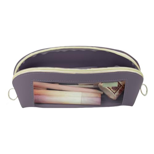 Huvqianu Großes Federmäppchen, transparenter Organizer-Behälter, 23,5 x 8 cm, große Kapazität, Aufbewahrungstasche mit Reißverschluss, Design mit mehreren Fächern für Bleistifte, Scheren, Lineale von Huvqianu