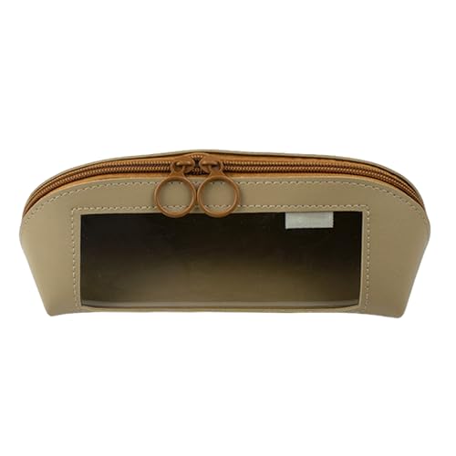 Huvqianu Großes Federmäppchen, transparenter Organizer-Behälter, 23,5 x 8 cm, große Kapazität, Aufbewahrungstasche mit Reißverschluss, Design mit mehreren Fächern für Bleistifte, Scheren, Lineale von Huvqianu