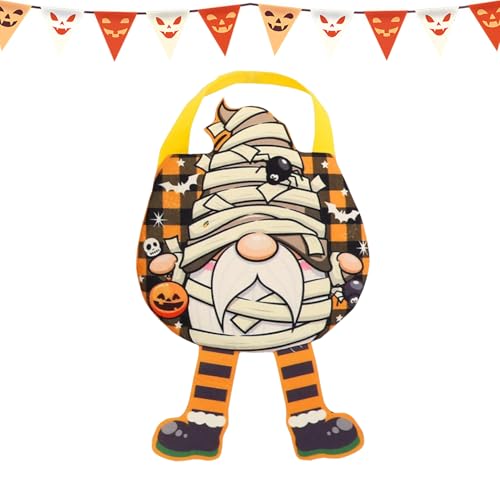 Huvqianu Süßigkeitentüten für Halloween, Festival-Tragetasche für Leckereien, Vliesstoff, tragbare Snack-Tragetasche für Spielzeug, Süßigkeiten, Event, Organizer, Spukhaus, Einzelhandel, Schule von Huvqianu