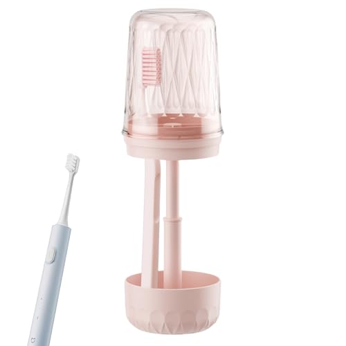 Huvqianu Travel Toothbrush Holder, Portable Waterproof Case, 3.31x3.31in Lightweight Compact Organizer, Multi-Functional Toiletry Storage for Vacations, Bathrooms, Trips, Hotels von Huvqianu