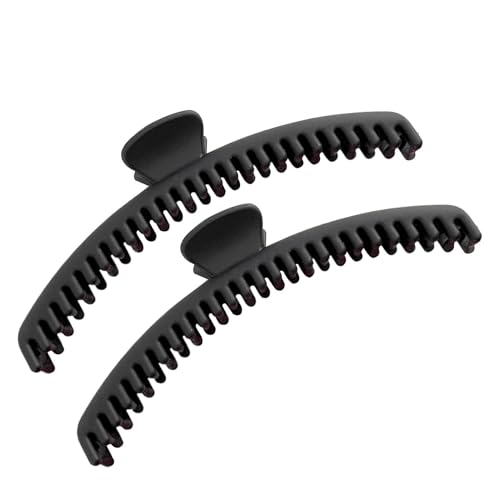 Klauenklammer | Set mit 2 gefrosteten Haarspangen Kleine Krallen - Frauen Styling Zubehör Slim Bun Pins Banane Haarnadeln für Gerade von Huvqianu