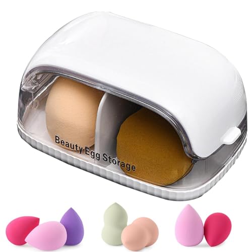 Makeup Sponge Case, Portable Dustproof Cosmetic Egg Storage Box, 5.9in Multifunctional Beauty Tools Organizer, Compact and Versatile, Perfect for Daily or Travel Use von Huvqianu