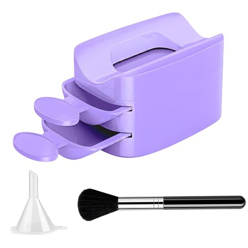 Nail Dip Container, Portable Double Layer Powder Tray, Glitter Saver Easy Clean Container Holder, Toenail Tech Tool for Women, Professional and Home Hand Care Nail Dip Container, Portable Double Layer Powder Tray, Glitter Saver Easy Clean Container Holder, Toenail Tech Tool for Women, Professional and Home Hand Care von Huvqianu
