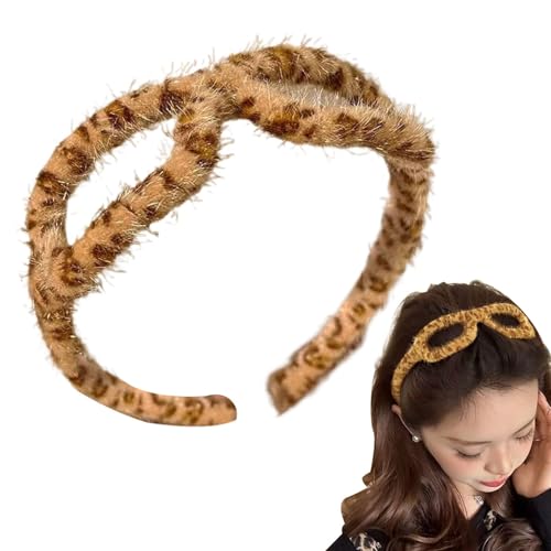 Stirnband mit Leopardenmuster, stilvolles Brillenförmiges Haarband, 12 x 15 cm, modischer Leopardenmuster, perfektes Accessoire für Make-up, Alltag Stirnband mit Leopardenmuster, stilvolles Brillenförmiges Haarband, 12 x 15 cm, modischer Leopardenmuster, perfektes Accessoire für Make-up, Alltag von Huvqianu